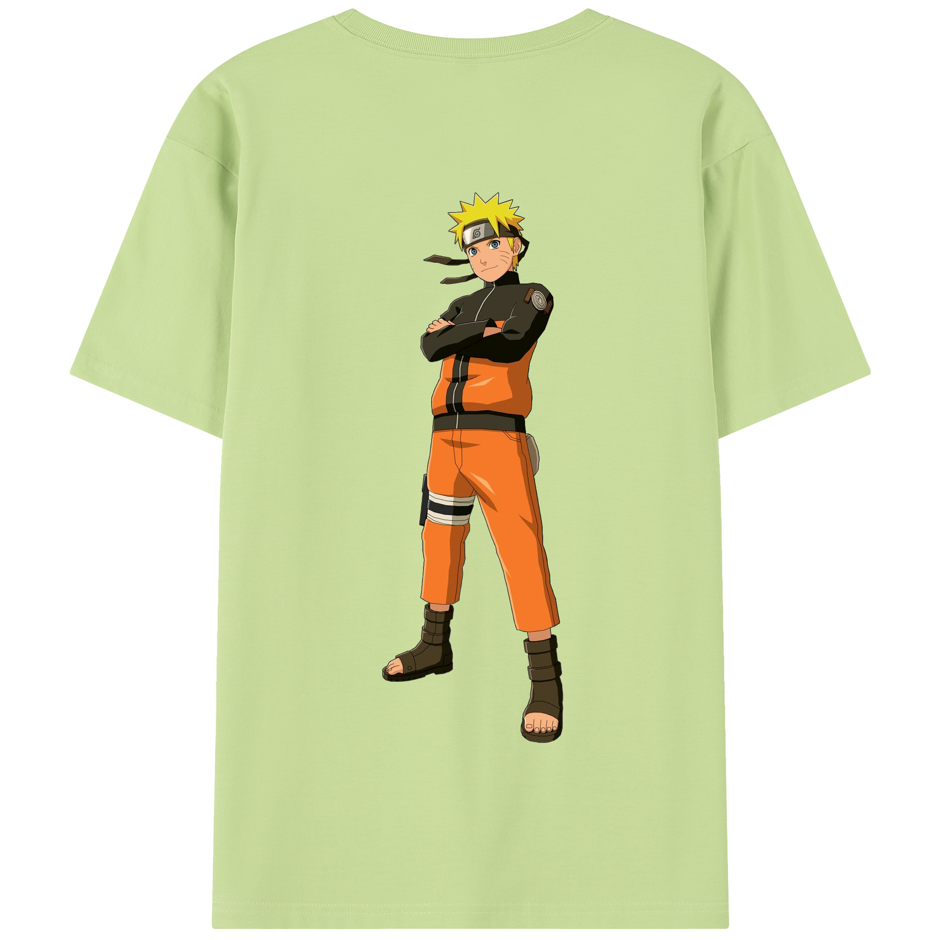 （画像用） NARUTO -ナルト- うずまき ナルト Uzumaki Naruto 綿100％半袖Tシャツ（背面プリント）